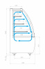 Витрина кондитерская Carboma K70 VM 1,3-2 STANDARD 9005 (открытая, версия 2.0)